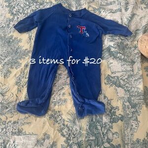 College Kids Louisiana Tech baby sleeper onesie 3-6 mths. 3itemsfor$20